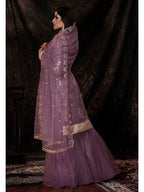 Myra Onion Net Embroidered Sharara Suit