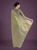 Monjolika Fashion Banarasi Silk Olive Zaal Pattern Traditional Saree - Distacart