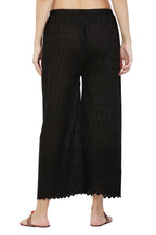 PAVONINE Black Color Half Schiffli Chikankari Cotton Fabric Palazzo For Women - Distacart
