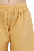 PAVONINE Beige Color Full Chikankari Cotton Fabric Sharara For Women - Distacart