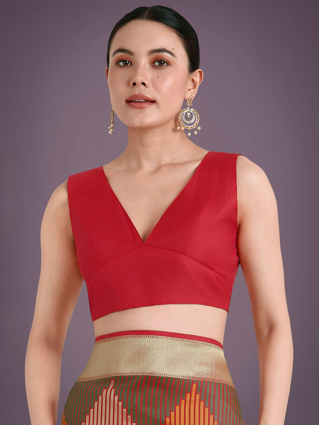Monjolika Fashion Red Colour Banarasi Silk Zari Weaving Classic Saree - Distacart