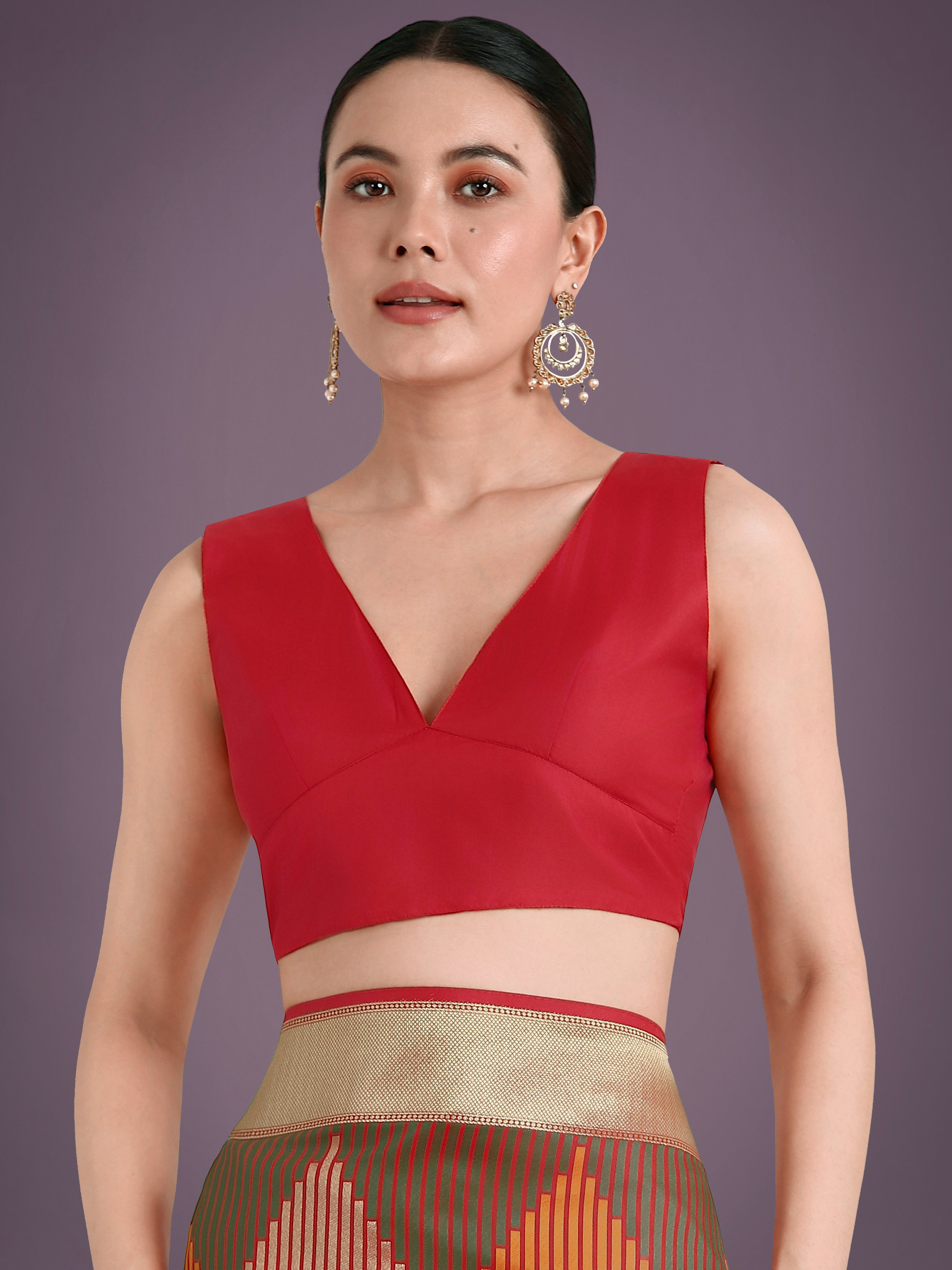 Monjolika Fashion Red Colour Banarasi Silk Zari Weaving Classic Saree - Distacart