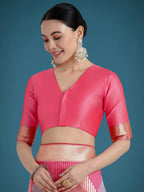 Monjolika Fashion Light Pink Colour Banarasi Silk Zari Weaving Classic Saree - Distacart