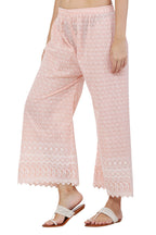 PAVONINE Peach Color Full Thread Chikankari Cotton Fabric Palazzo For Women - Distacart