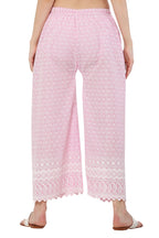 PAVONINE Pink Color Full Thread Chikankari Cotton Fabric Palazzo For Women - Distacart