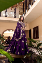 Lorenvalley Parot Star Georgette Embellishment With Pearl Coding And Sequins Embroidery Work Lehenga Choli with Dupatta