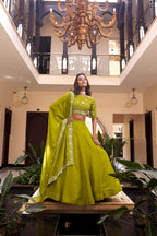 Lorenvalley Pink New Crush Embellishment With Pearl Coding And Sequins Embroidery Work Lehenga Choli with Dupatta