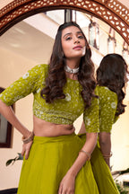 Lorenvalley Pink New Crush Embellishment With Pearl Coding And Sequins Embroidery Work Lehenga Choli with Dupatta