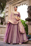 Lorenvalley Fashion Lavender Fendi Silk Sequins and Thread Embroidery Work Belt Lehenga Choli with Dupatta - Distacart