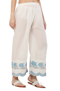 PAVONINE Rama Green Color Hem Half Chikankari Cotton Fabric Sharara For Women - Distacart