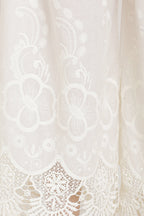 PAVONINE White Color Chikankari Lace Scalloped Hem Cotton Fabric Sharara For Women - Distacart