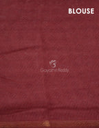 Mix of Orange and Teracotta Red Printed Semi Chanderi Saree By Gayathri Reddy Designer Studio - Distacart