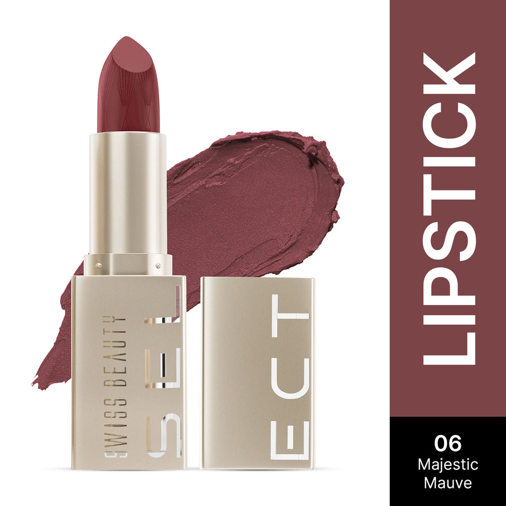 Swiss Beauty Select Creme Touch Hydrating Lipstick - 6 Majestic Mauve