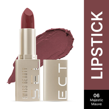 Swiss Beauty Select Creme Touch Hydrating Lipstick - 6 Majestic Mauve