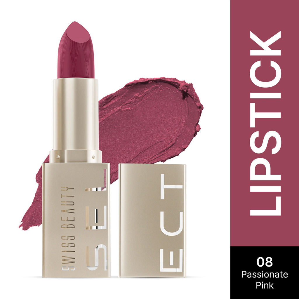 Swiss Beauty Select Creme Touch Hydrating Lipstick - 8 Passionate Pink