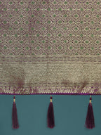 Monjolika Fashion Scintilla Purple Banarasi Satin Silk Meenakari zari weaving Pattern Saree - Distacart