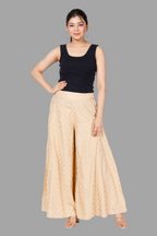 House of RP Women's Brown Rayon Printed Trousers