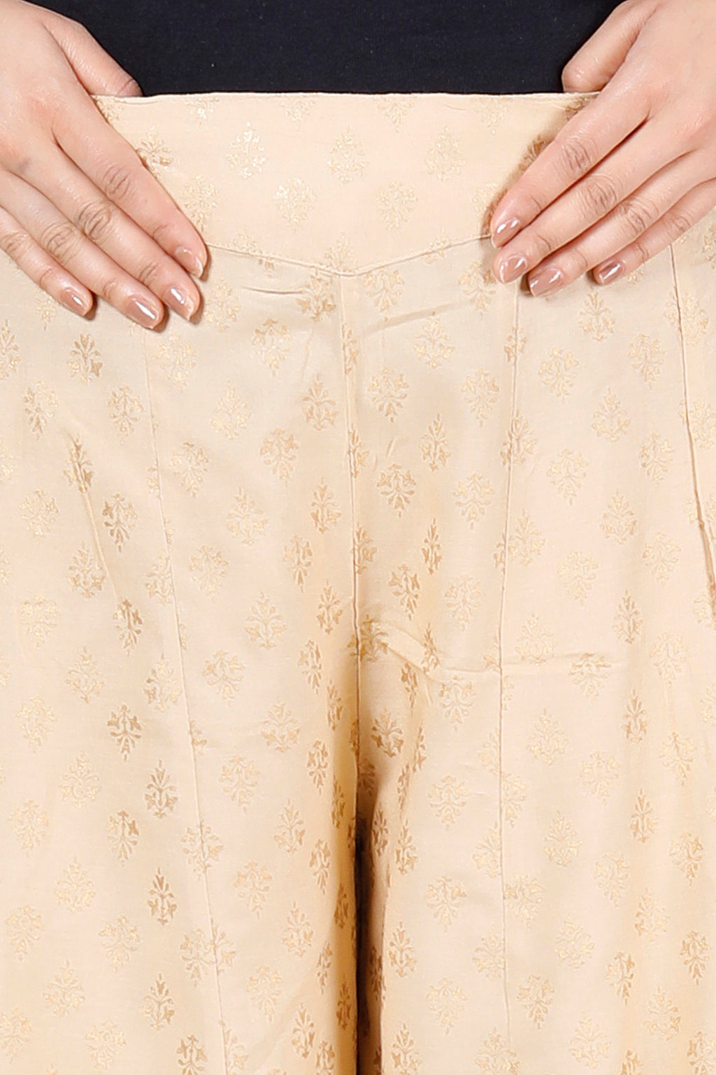 House of RP Women's Brown Rayon Printed Trousers