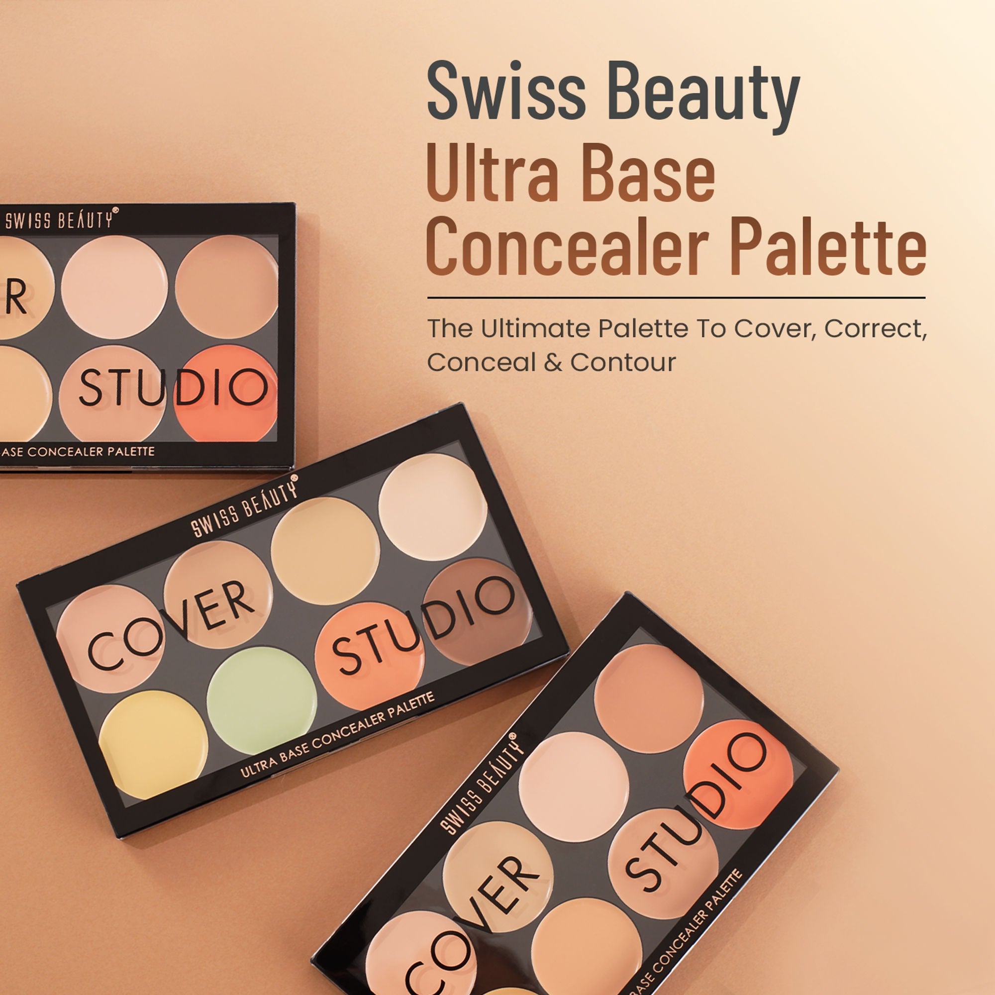 Swiss Beauty Cover Studio Ultra Base Concealer Palette - 1 - Distacart