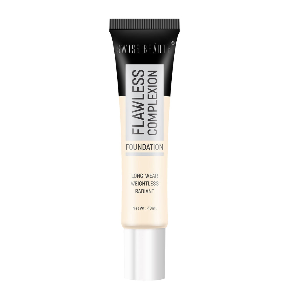 Swiss Beauty Flawless Complexion Foundation - 1 Rose Ivory - Distacart