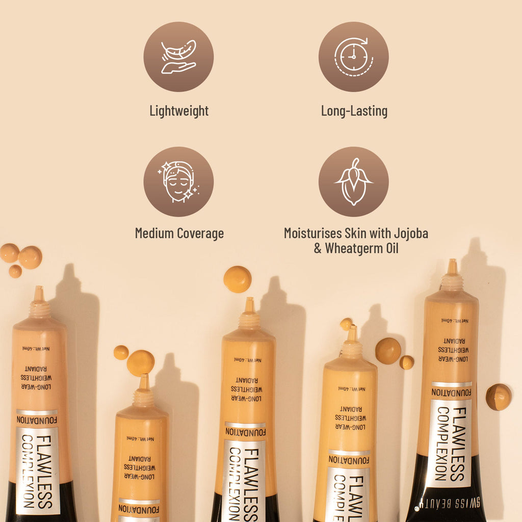 Swiss Beauty Flawless Complexion Foundation - 5 Pale Medium - Distacart
