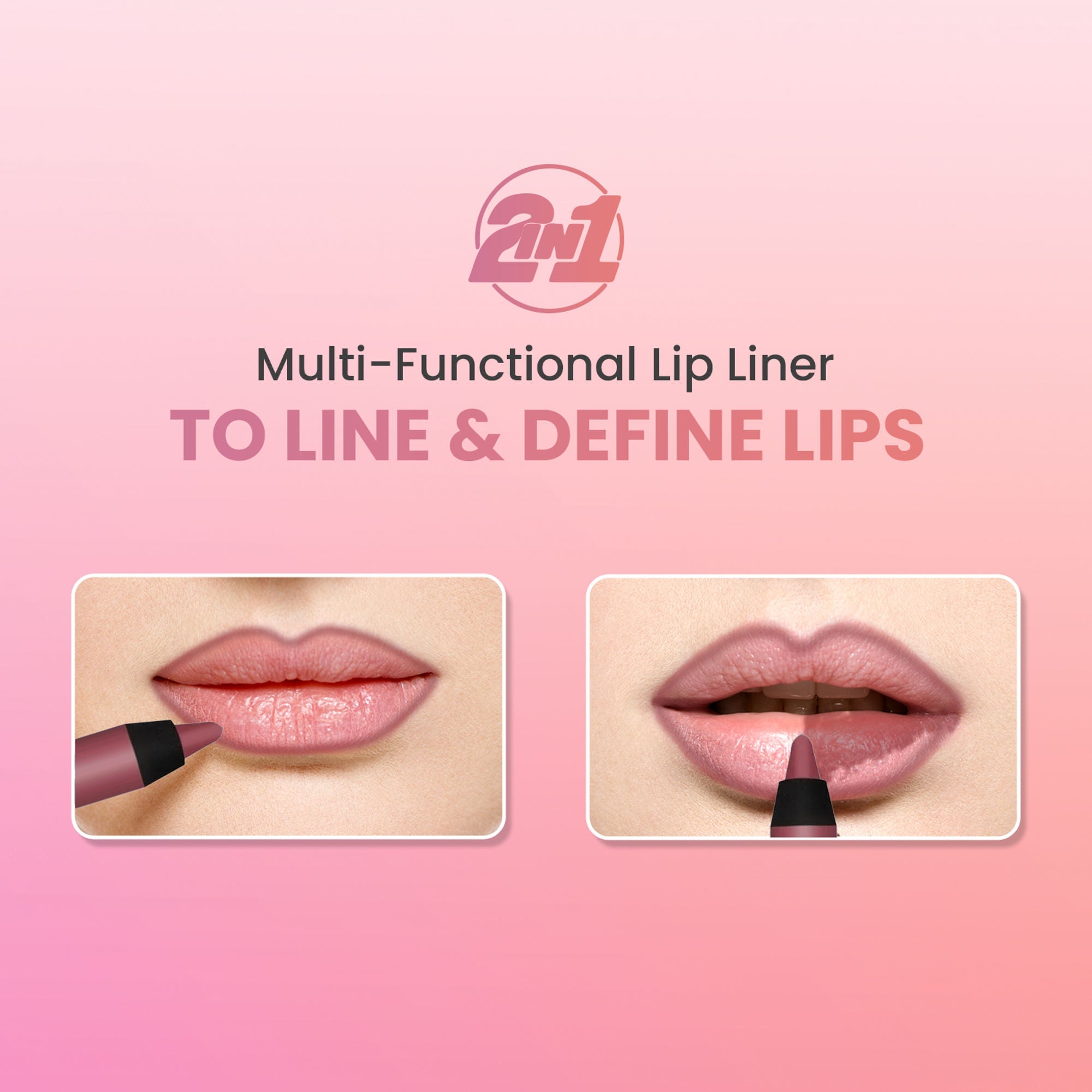 Swiss Beauty Two In One Lip Liner & Lip Filler - Clear Red - Distacart