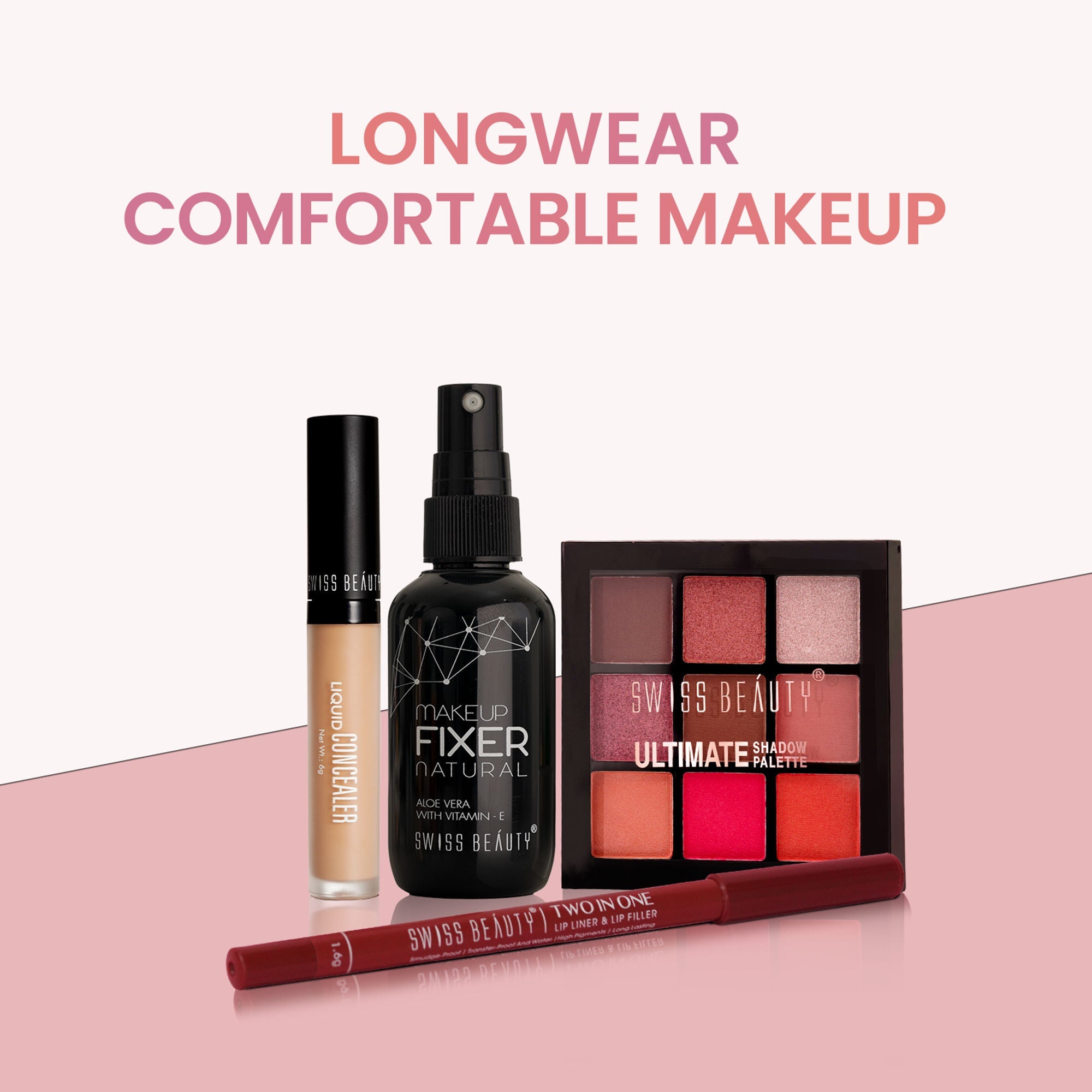 Swiss Beauty Two In One Lip Liner & Lip Filler - Clear Red - Distacart