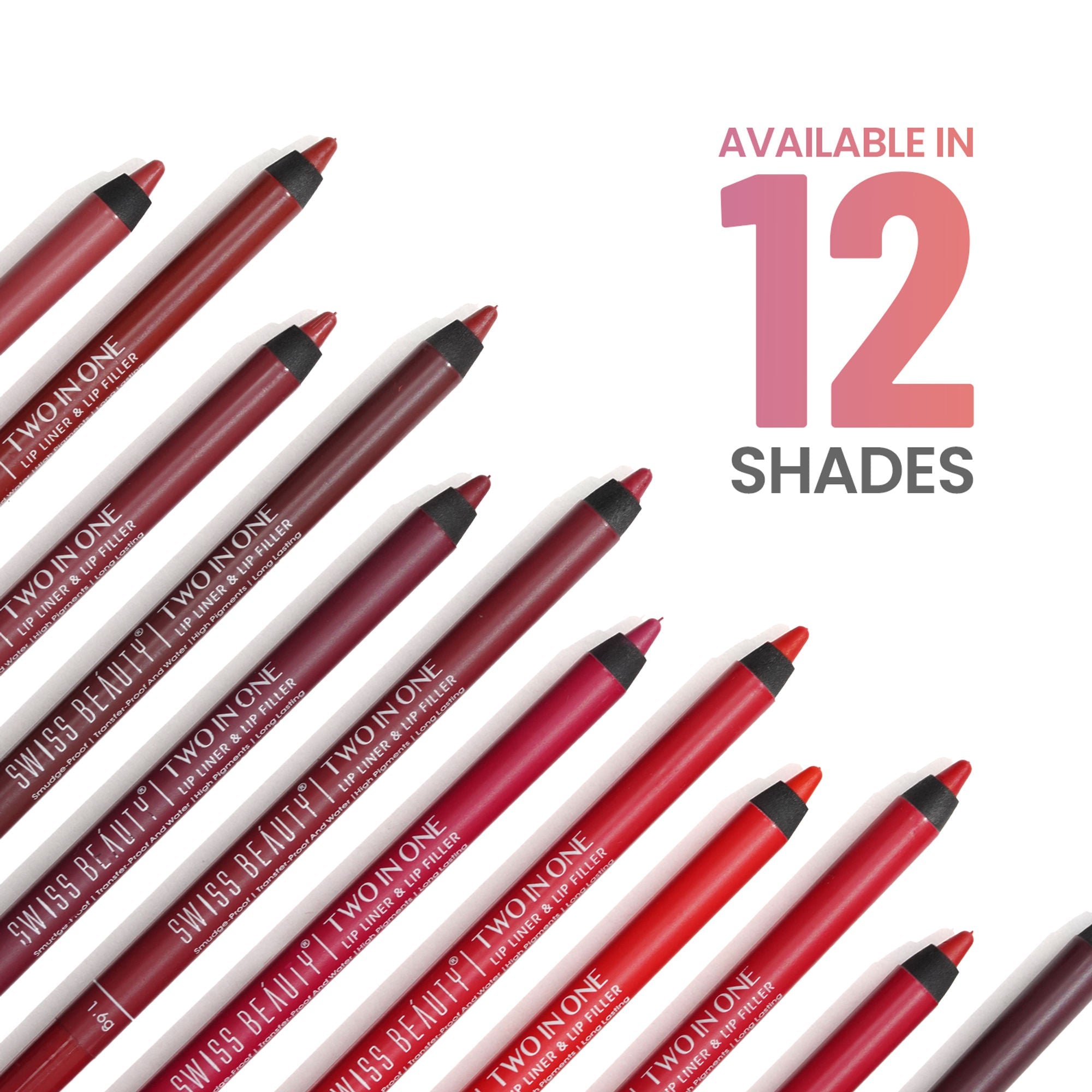 Swiss Beauty Two In One Lip Liner & Lip Filler - Clear Red - Distacart