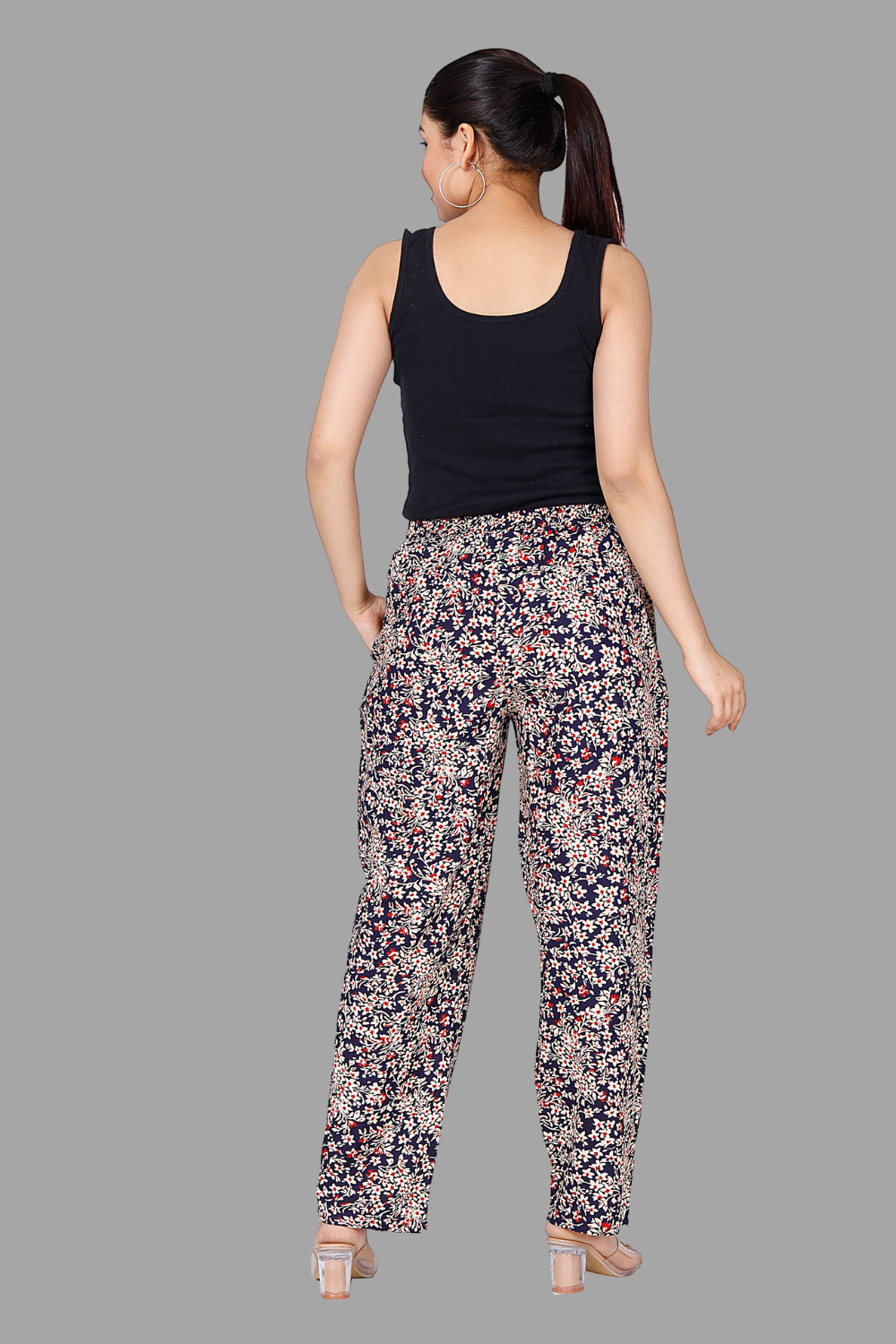 House of RP Women's Multicolor Rayon Printed Trousers