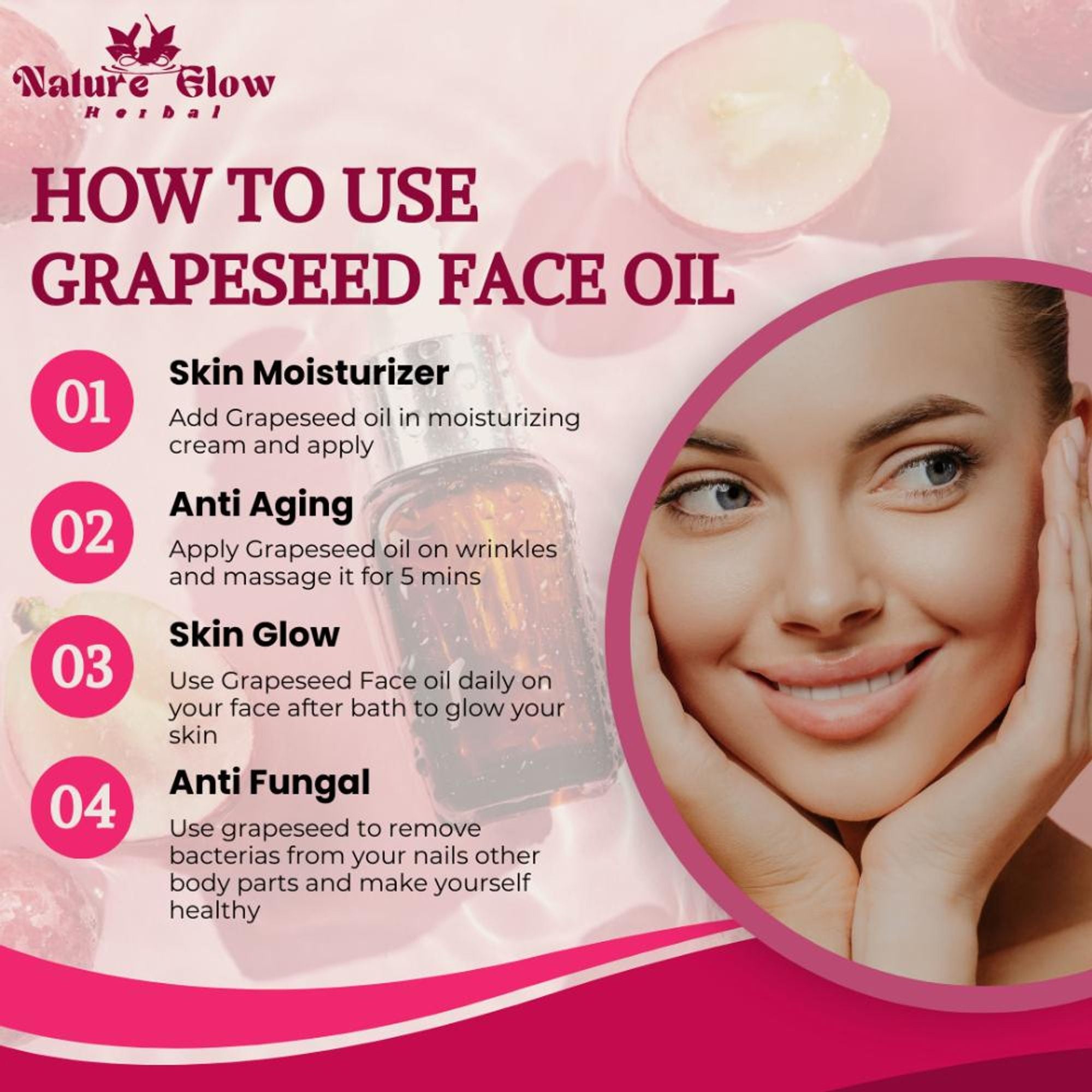 Nature Glow Herbal Grapeseed Facial Oil