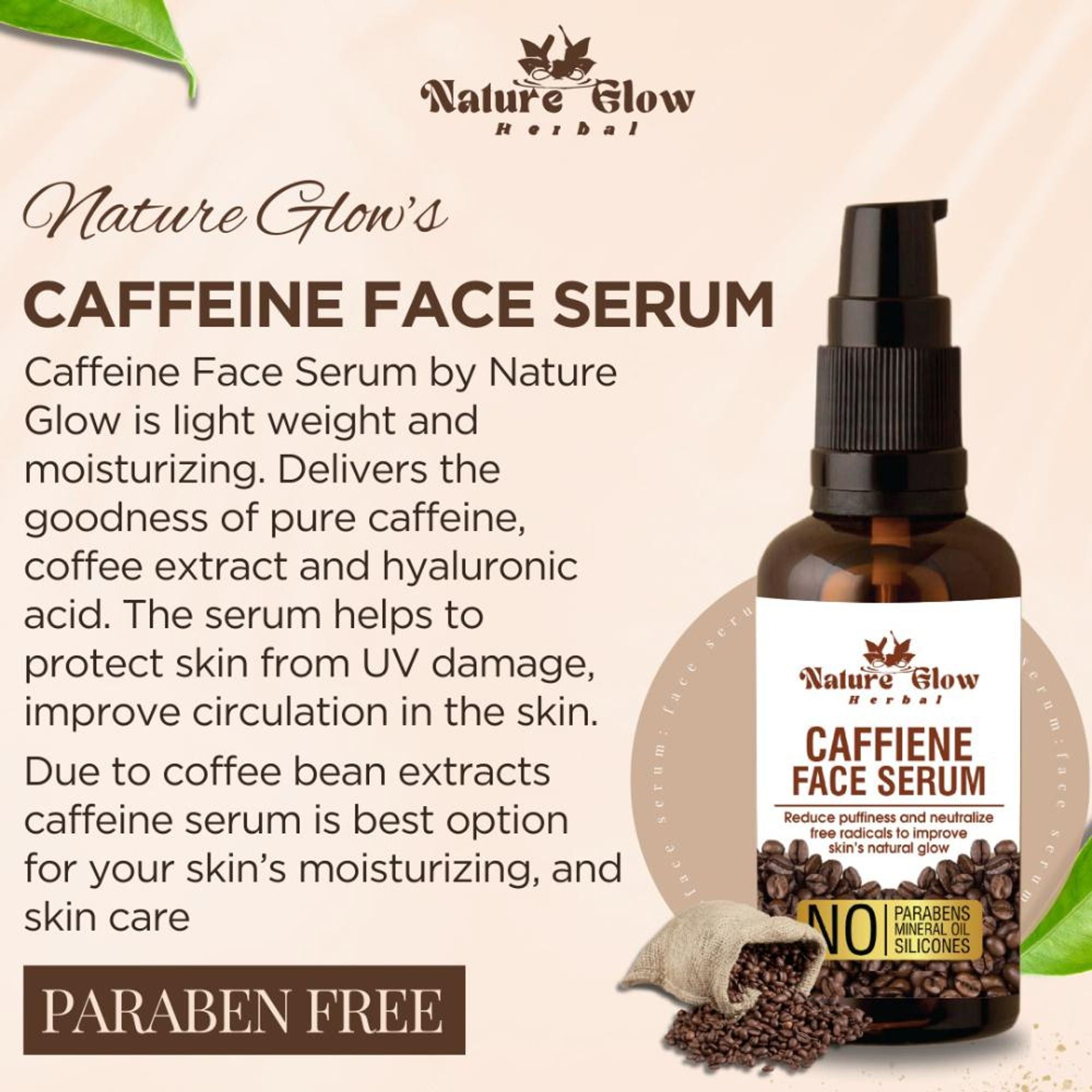 Nature Glow Herbal Caffeine Face Serum