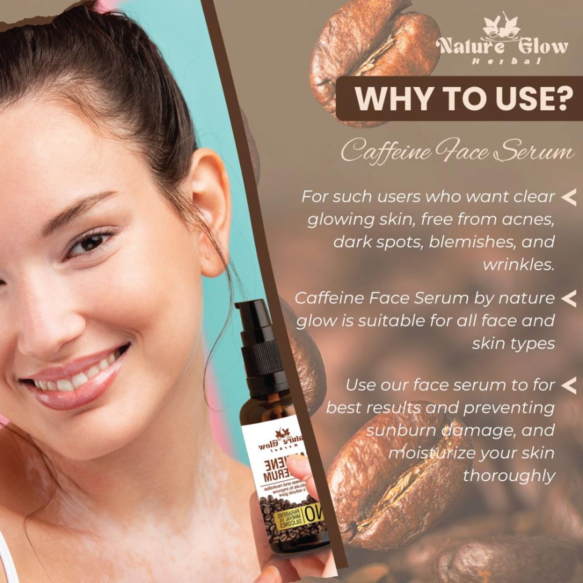 Nature Glow Herbal Caffeine Face Serum