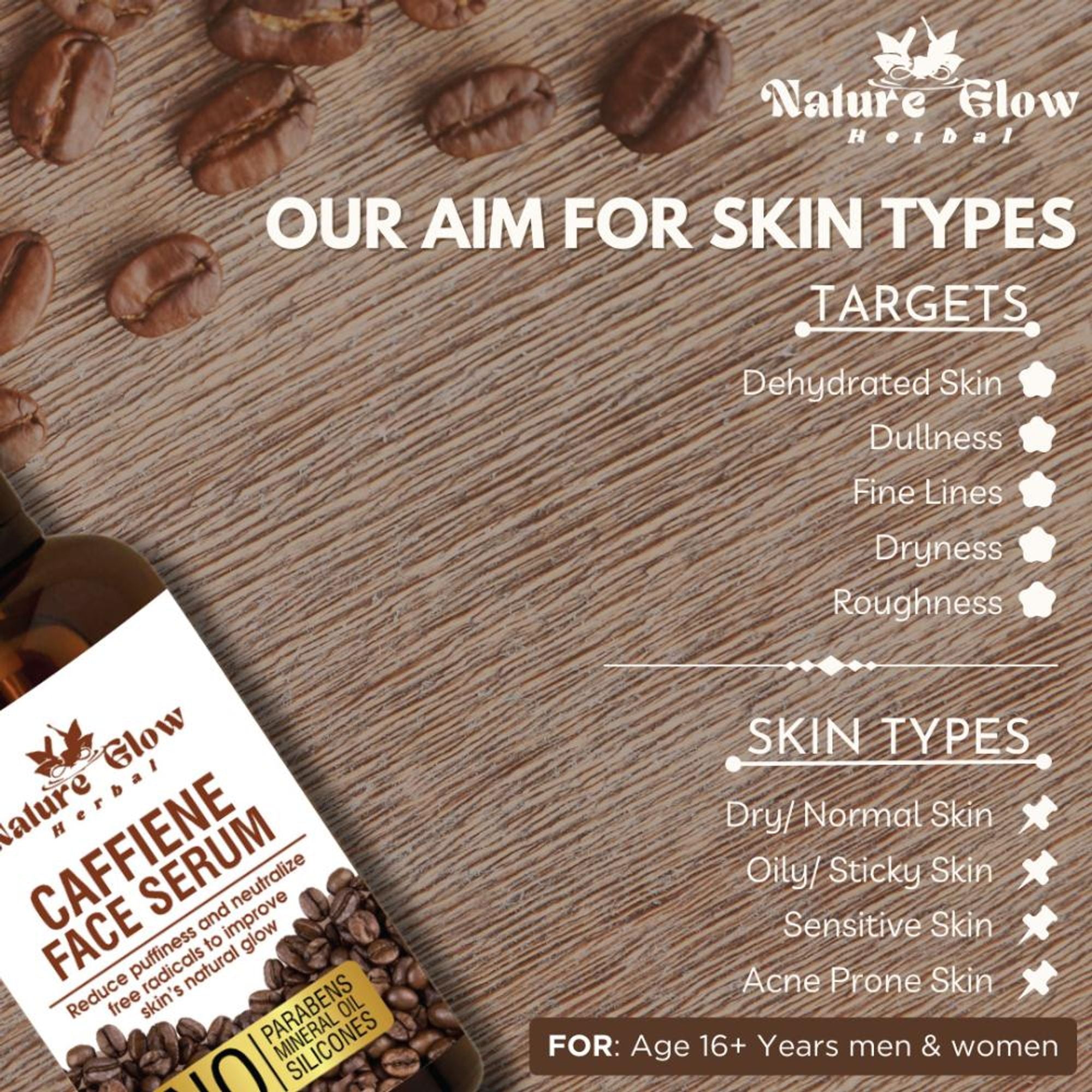 Nature Glow Herbal Caffeine Face Serum