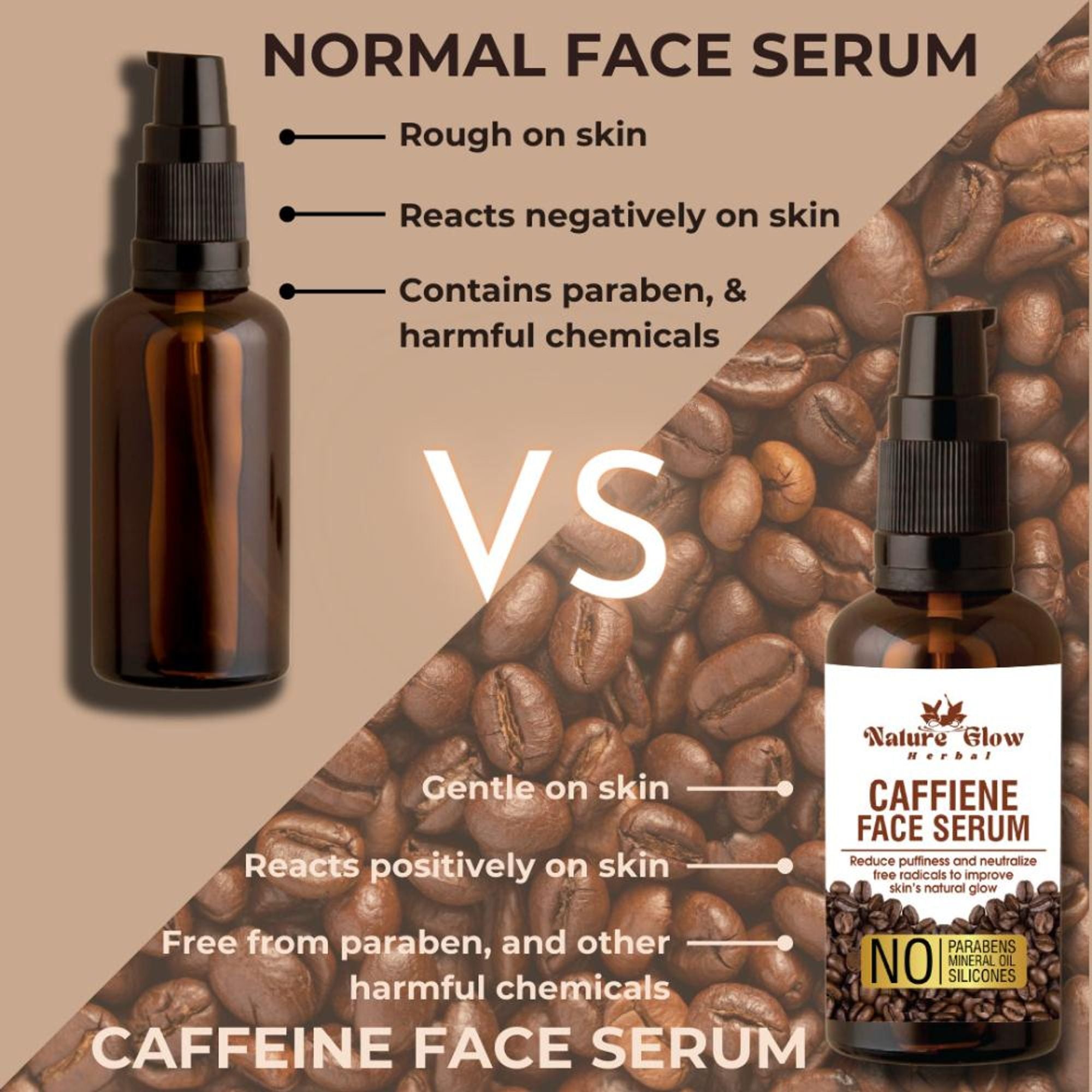 Nature Glow Herbal Caffeine Face Serum