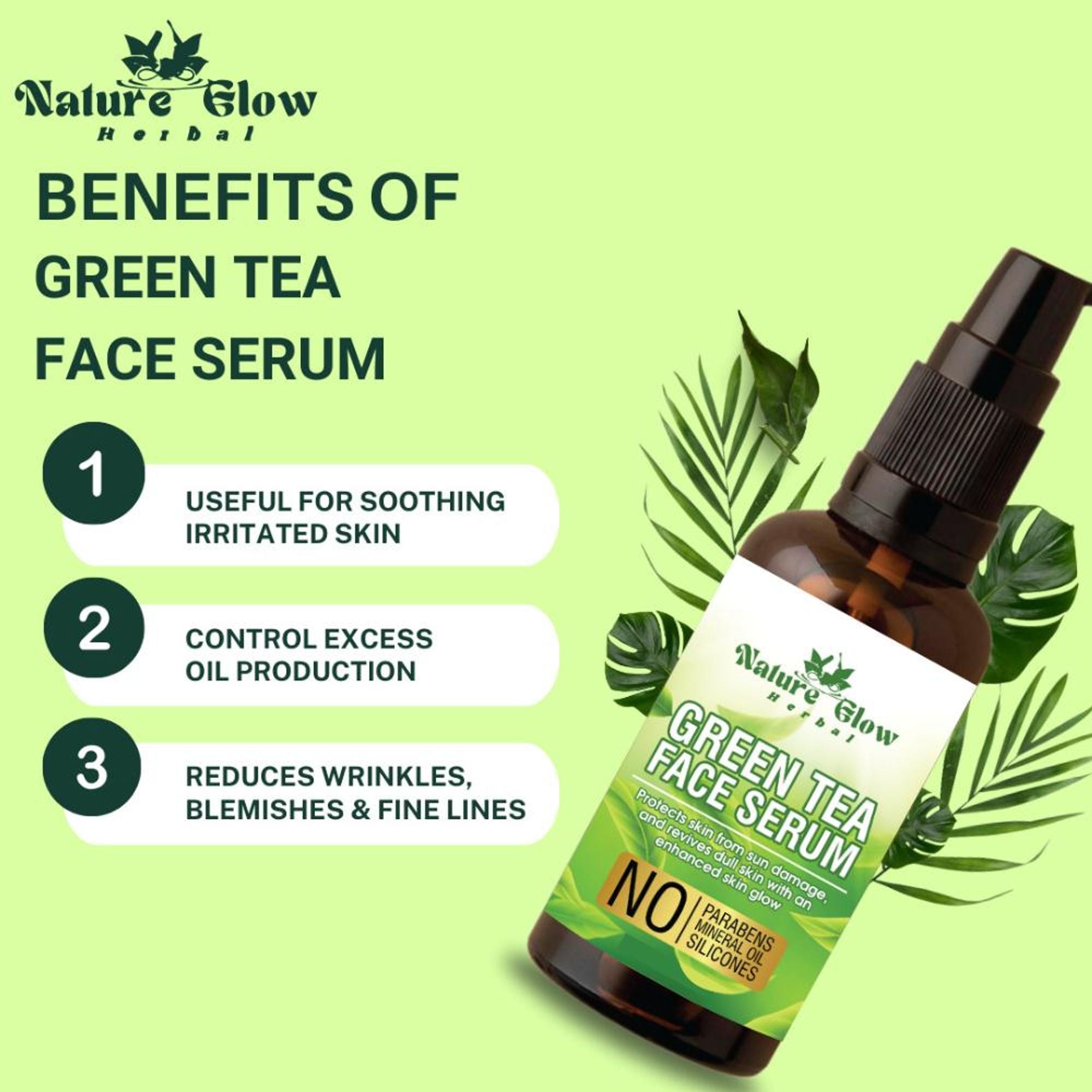 Nature Glow Herbal Green Tea Face Serum