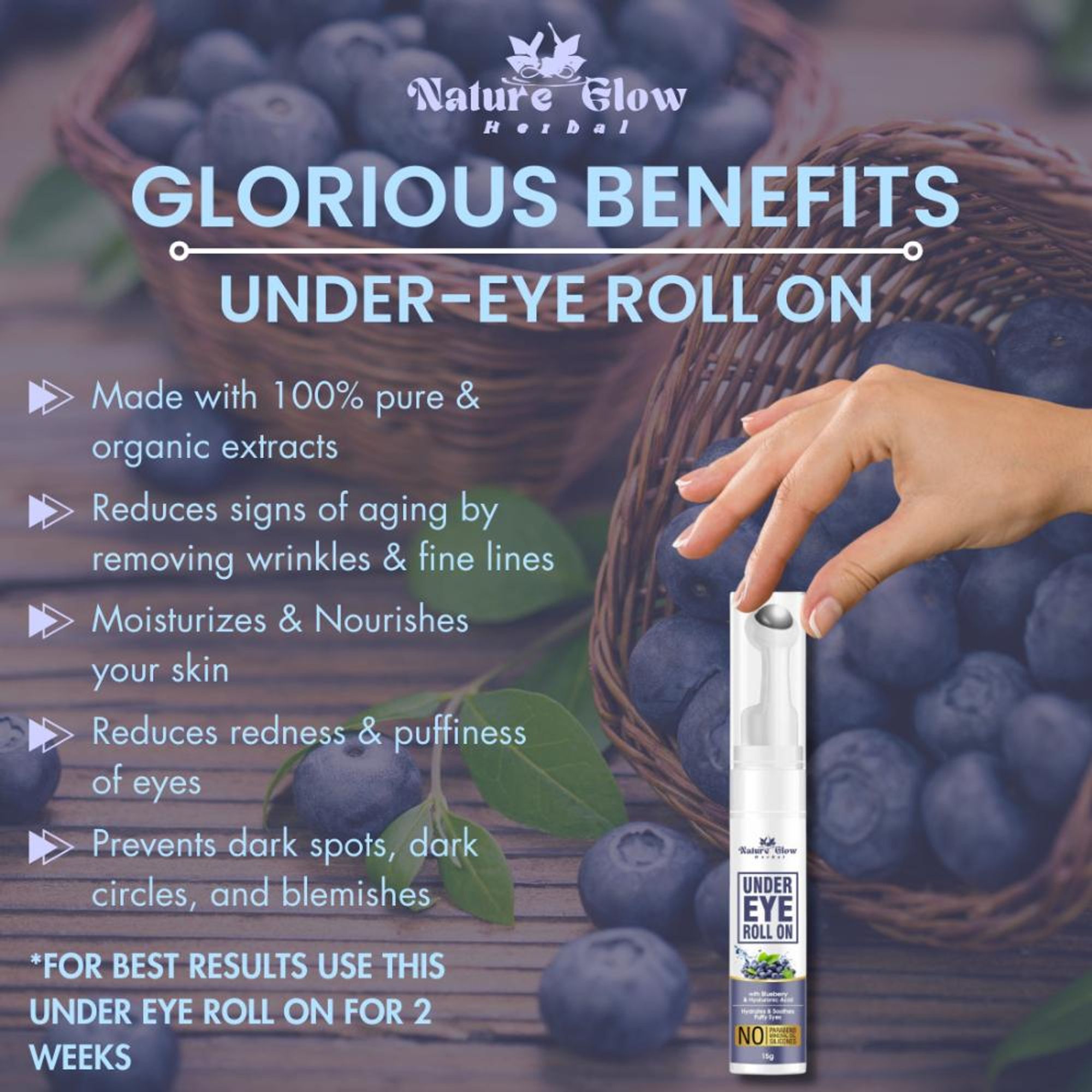 Nature Glow Herbal Under Eye Blueberry Roll On