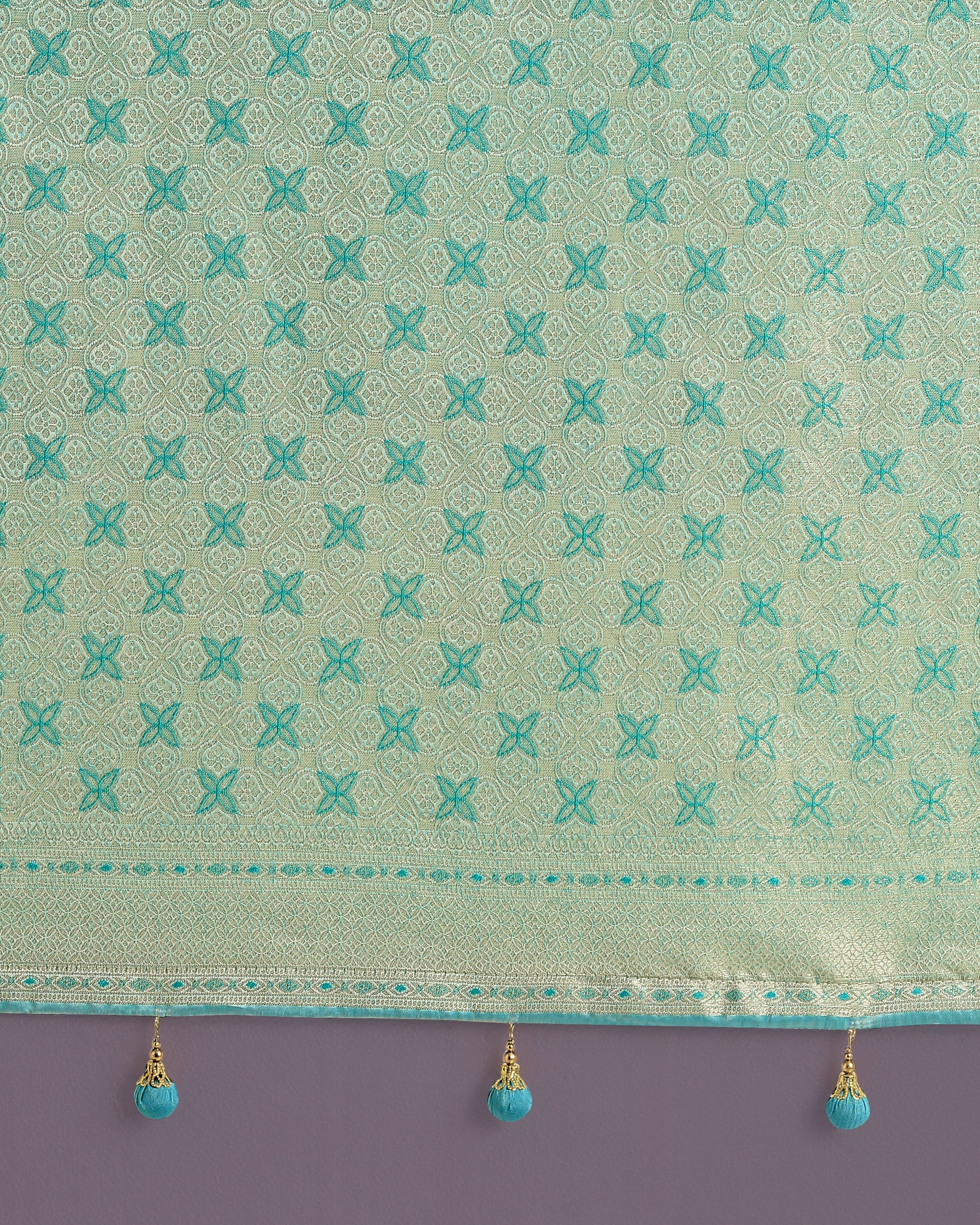 Monjolika Fashion Wonderful Light sky blue Soft Banarasi Satin Silk Leheriya Design Saree - Distacart