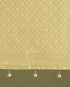 Monjolika Fashion Wonderful Light Yellow Soft Banarasi Satin Silk Leheriya Design Saree