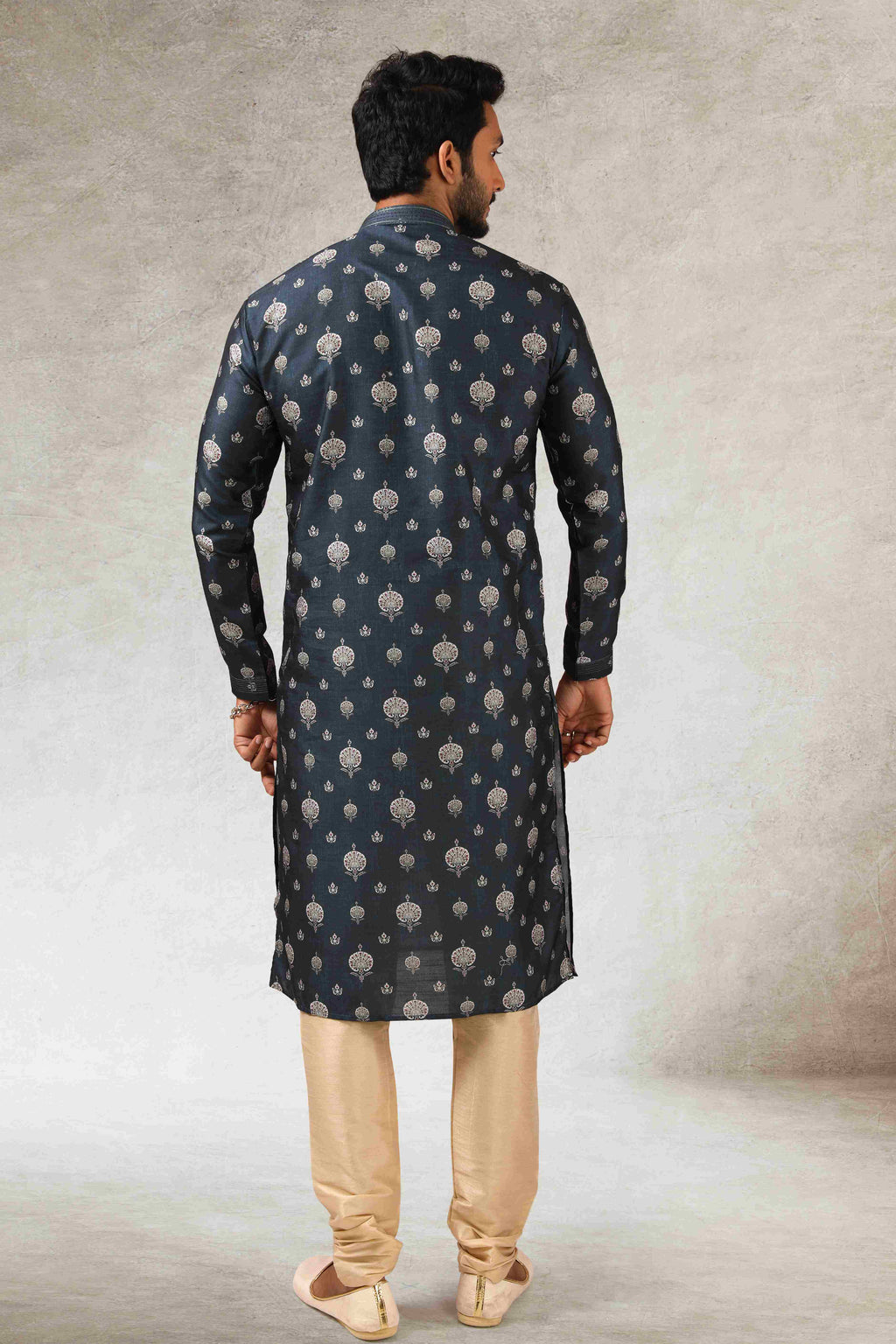 Raivat Ethnic Art Silk Printed Work Kurta Pajama In Teal Green Colour