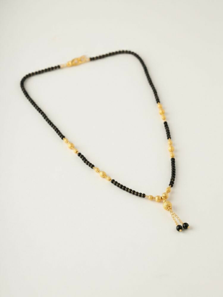 NVR Women Black Gold Plated Mangalsutra - Distacart