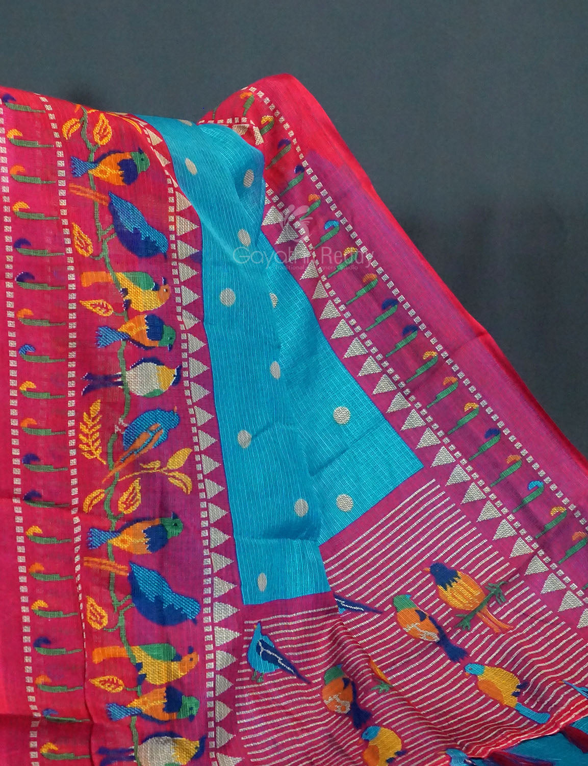 Rama Green Colored with Buttes Semi Silk Kota Saree By Gayathri Reddy Designer Studio