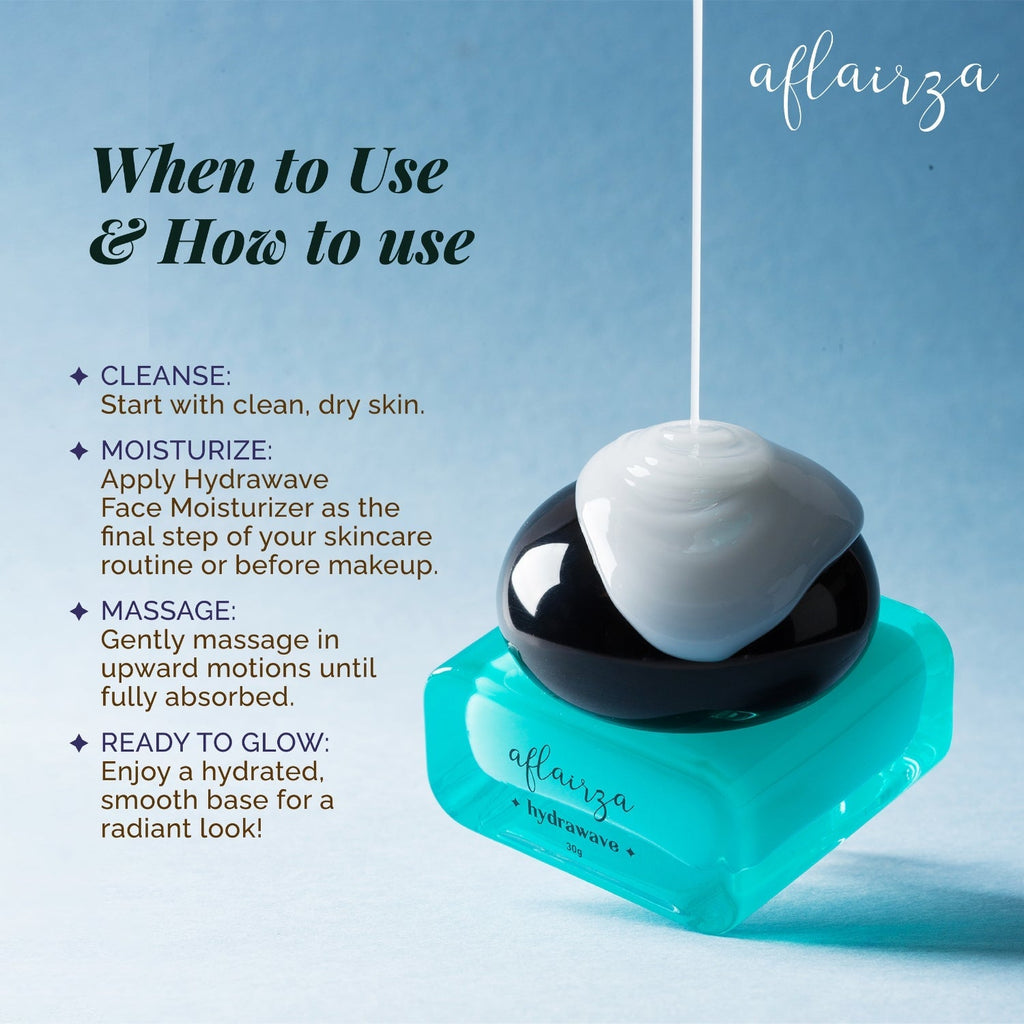 Aflairza Hydrawave Water-Based Face Moisturizer for Deep Hydration For All Skin Types
