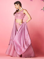 Myra Lilac Art Silk Designer Lehenga