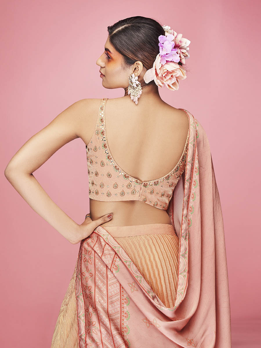 Myra Orange Art Silk Embroidered Designer Lehenga