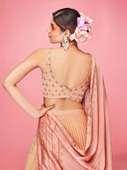 Myra Orange Art Silk Embroidered Designer Lehenga