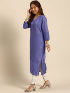 Sangria Women Jacquard Sequinned Chanderi Silk Kurta