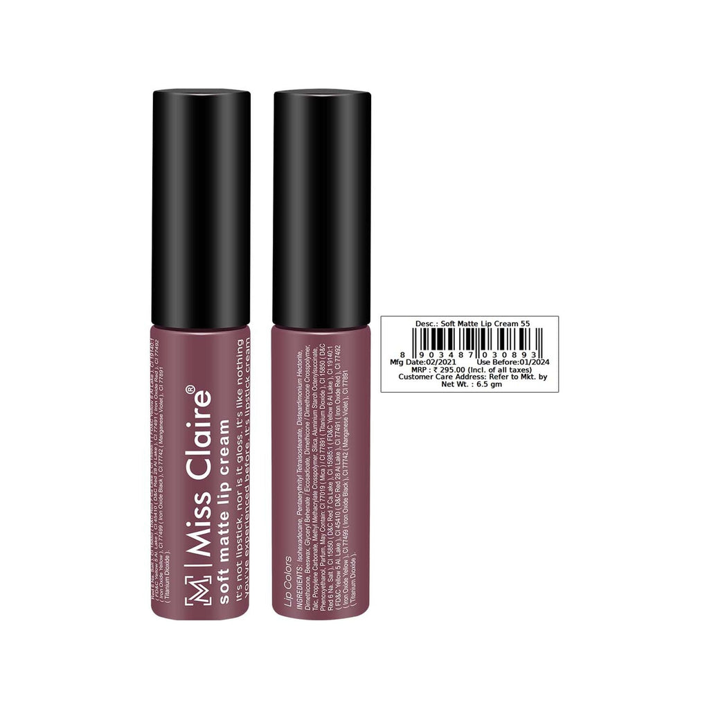 Miss Claire Soft Matte Lip Cream - 55 - Distacart
