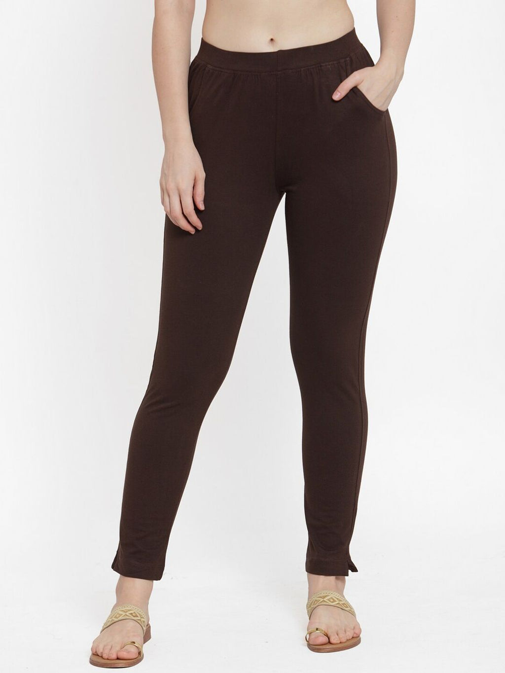 TAG 7 Women Pack Of 2 Solid Ankle-Length Straight-Fit Leggings