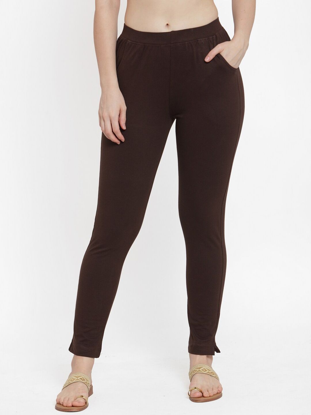 TAG 7 Women Pack Of 2 Solid Ankle-Length Straight-Fit Leggings