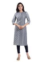 Snehal Creations Grey Cotton Silk Formal Wear Tunic For Women - Distacart